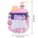 thumbnail image 2 of Botella de agua de 800ML con correa ajustable para botella de agua para niños con pajita doble, 2 of 9