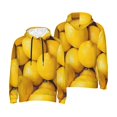 thumbnail image 4 of Zufioo Ripe Yellow Lemon Design Fleece Comfortable Hoodie for Mens,Sweatshirt for Men,Pullover Hooded Sweatshirt for Men -Medium, 4 of 5