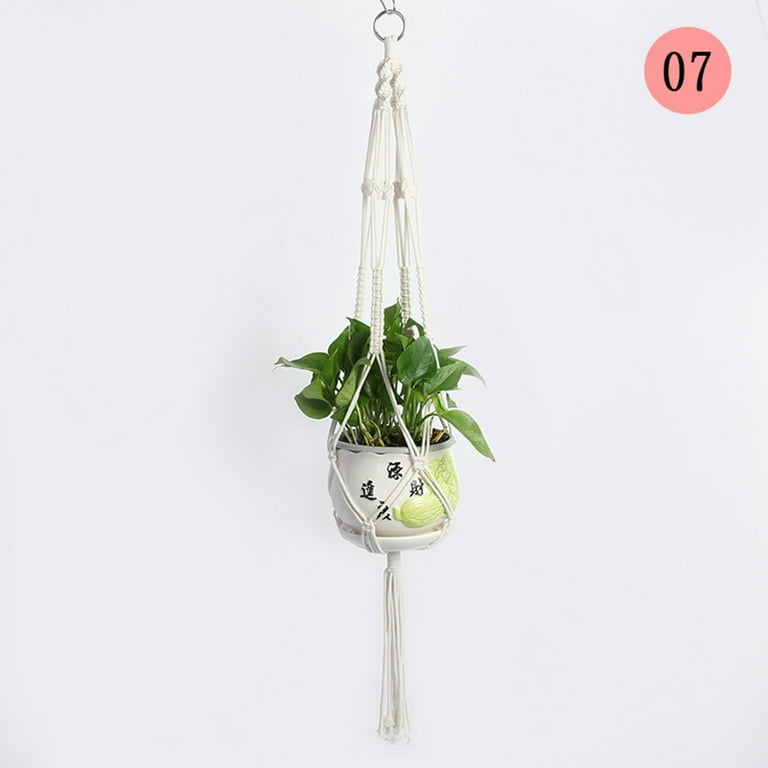LmnLft Macrame Plant Hanger Basket Boho Decor - 24" Handwoven Cotton Rope  Hanging Planter for Indoor Outdoor Pothos Spider Plants, Gift Ready with  Wood Beads - Walmart.com