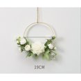 thumbnail image 2 of Corona de flores de pared de aro de boda, corona decorativa, guirnaldas de flores artificiales, marco redondo de corona de rosas, para arreglos florales artesanales, decoración de bodas, 2 of 5