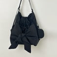 thumbnail image 2 of Mochila Informal Bolso Mano Diario para Mujer Con Lazo Color Sólido, 2 of 9