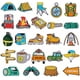 thumbnail image 1 of 24 parches termoadhesivos para camping, bordados, para senderismo, para coser y aplicar en la ropa., 1 of 5