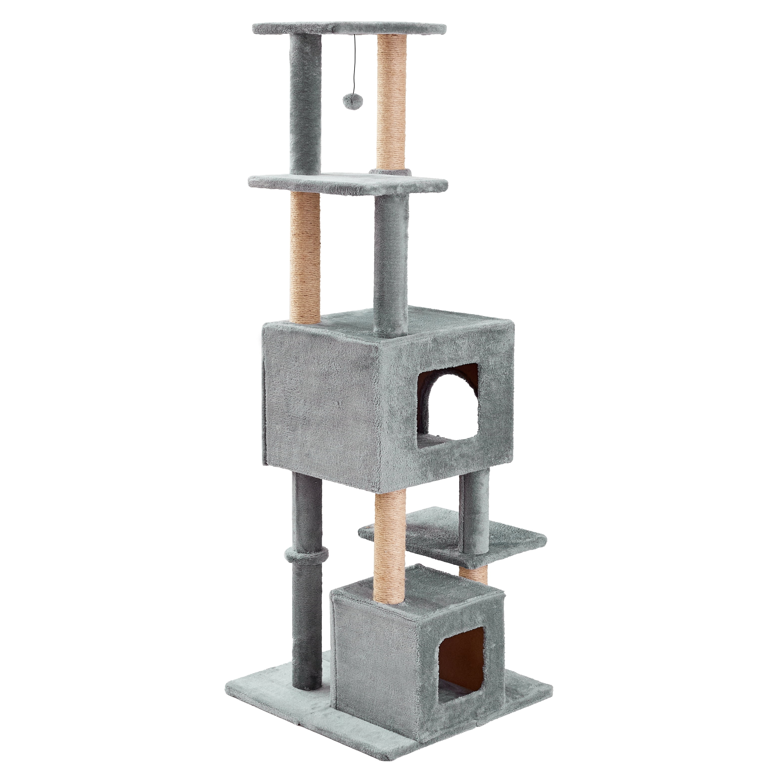 Two by Two Decatur - Gray Scratching Post Cat Furniture - 67 in. Tall