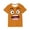 Orange, variant on Boys Lovely Expression Print Short Sleeve T-Shirt Solid Color, Loose Comfortable Graphic Tee for Summer, for 3-10 Years