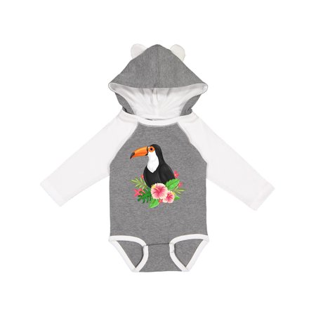 

Inktastic Toucan with Hawaiian Flowers Gift Baby Boy or Baby Girl Long Sleeve Bodysuit