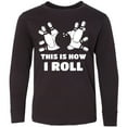 thumbnail image 3 of Inktastic How I Roll Bowling Long Sleeve Youth T-Shirt, 3 of 5