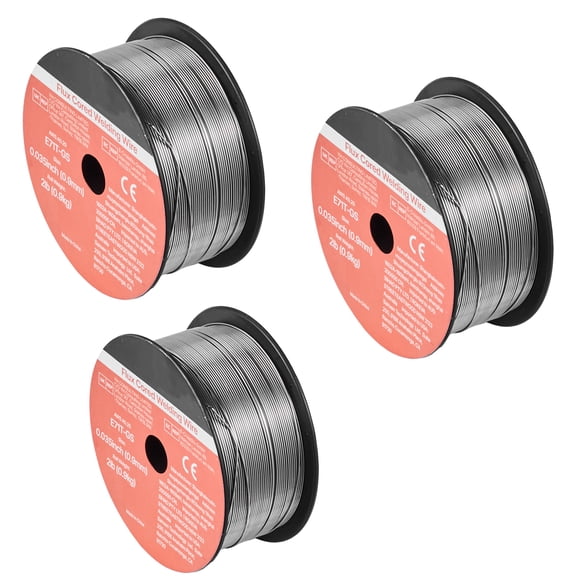 KFFKFF Flux Core MIG Welding Wire, E71T-GS 0.035-inch 2 LBS, Gasless Mild Steel Wire with Reduced Spatter for All Position Welding, Self-Shielded for Outdoor Applications (Set of 3 Rolls)