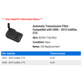 thumbnail image 2 of Automatic Transmission Filter - Compatible with 2008 - 2015 Cadillac CTS 2009 2010 2011 2012 2013 2014, 2 of 2