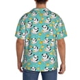thumbnail image 3 of Naloa Panda Bathing In The Bath Men's Loose Fit Cuban Collar Short-Sleeve Shirt, Hawaiian Shirts, Mens Shirts Casual for Everyday Wear Outings-Large, 3 of 5