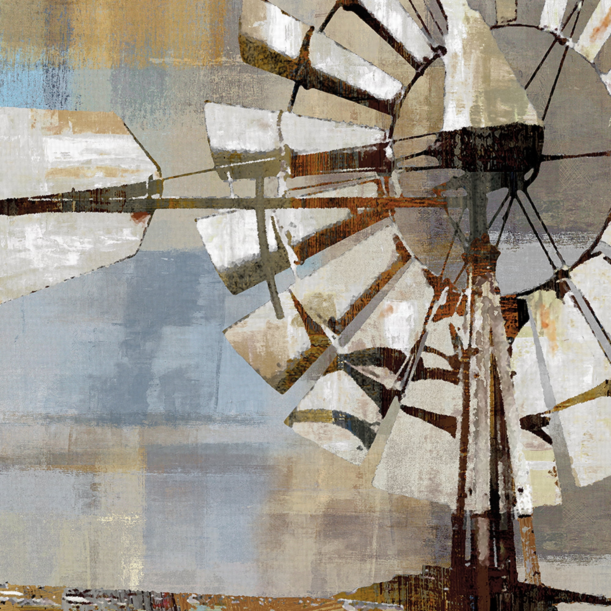 Long Barn Windmill by Mark Chandon Windmill Canvas Art