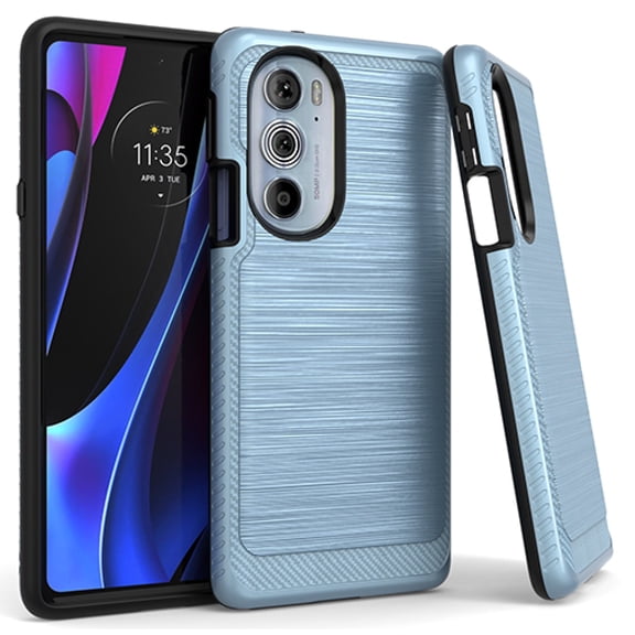 For Motorola Edge  Edge Plus 2022 XT2201DL Lining Phone Cover Case   Tempered Glass - Blue