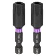 thumbnail image 1 of Uxcell 2pcs TT55 Torx Impact Screwdriver Bit 1/4" Hex Shank 2" Long Magnetic with Hole, 1 of 7