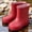 Red, variant on Toddler Boys Girls Rain Boots, Waterproof Solid Color Non-Slip Non-Slip Outdoor Rain Shoes for Baby Kids White