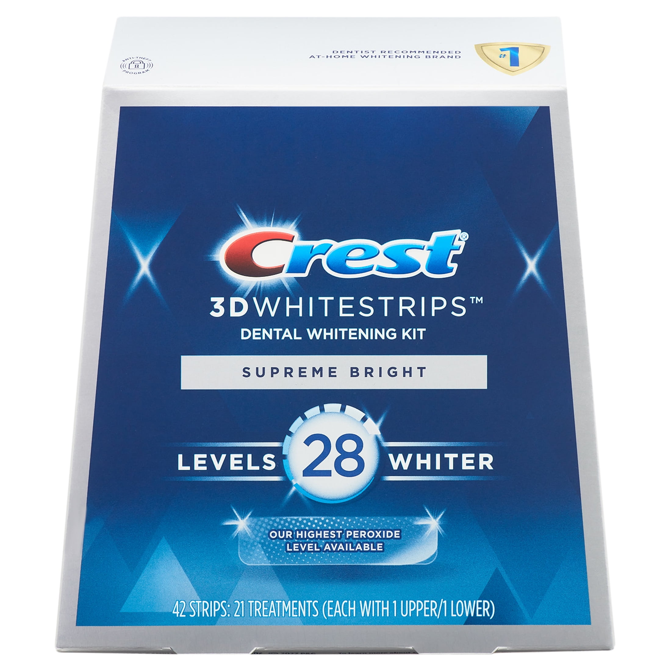 Crest 3D White Whitestrips Supreme FlexFit Teeth Whitening Kit, 21 ...