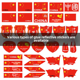 thumbnail image 4 of Pegatinas creativas y únicas para coche, calcomanías para vehículos con bandera nacional roja de cinco estrellas, pegatinas decorativas artísticas para cubrir arañazos, 4 of 4