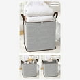thumbnail image 5 of Ozmmyan Large Portable Non-woven Foldable Zipper Closet Organizer, Gray, 5 of 7
