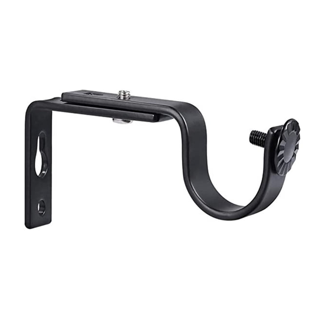 Support de Tringle à Rideaux Rétractable Monté à l'Extérieur pour Stores et Rideaux, Convient à un Poteau Double de 3 mm et à une Queue de 4 mm, Supporte jusqu'à 35 Livres