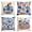 Blue, variant on Sm:)e Set of 4 Fall Pillow Covers 18x18 Inch - Autumn Decorative Throw Pillowcases with Pumpkin, Sunflowers and Happy Fall