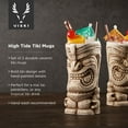 thumbnail image 3 of Viski High Tide Tiki Mugs, Ceramic Cocktail Glasses Barware 14.5oz Set of 2, 3 of 7