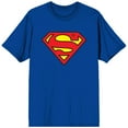 thumbnail image 1 of DC Comics Superman Logo Glow Ink Blue T-Shirt, 1 of 2