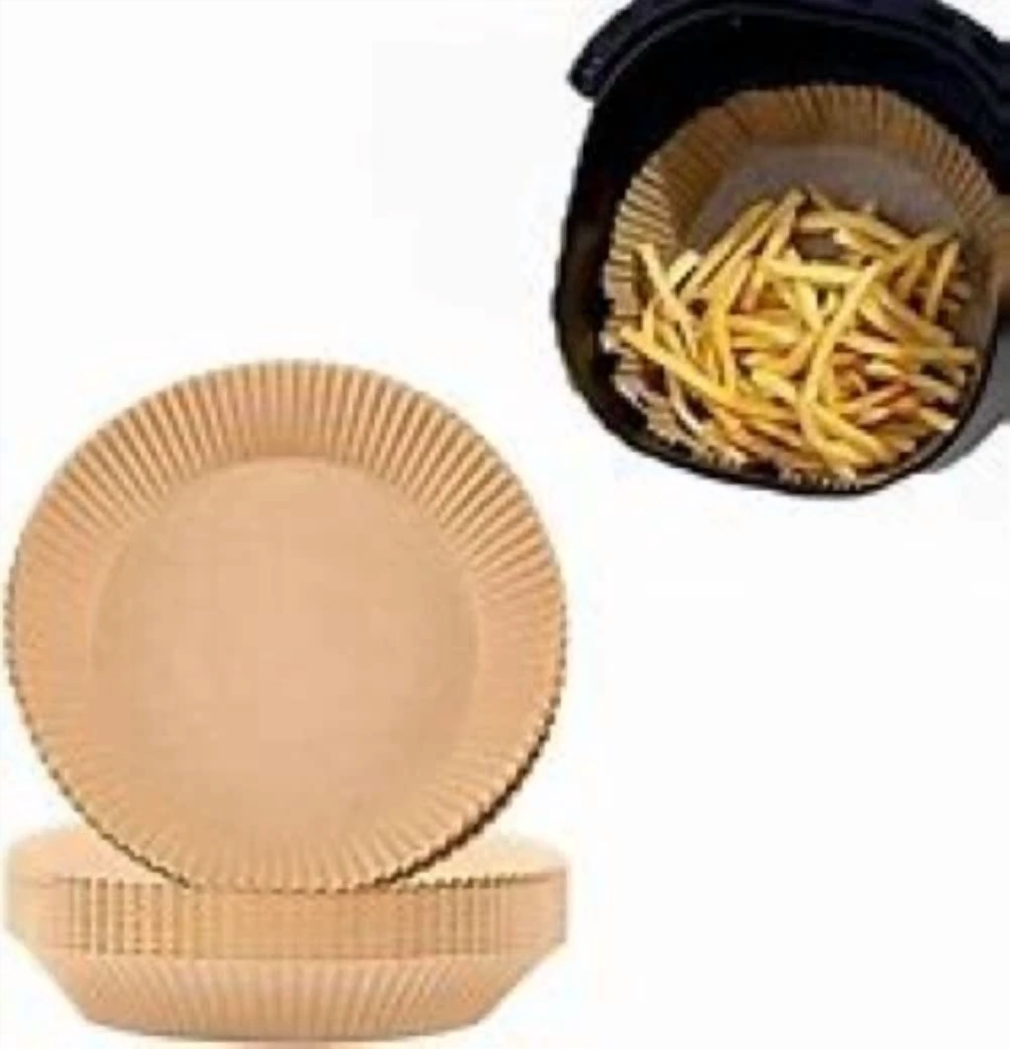 8 In Round Small To Medium 2 To 5 Quart 100 Count High Quality Air Fryer Liners