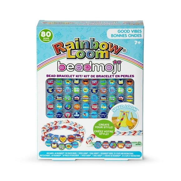 Rainbow Loom Beadmoji Bracelet Kit- Good Vibes, Includes 60 Beadmoji Beads