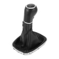 thumbnail image 1 of Perilla de cambio manual de 5 velocidades Unique Bargains con cubierta para Opel Corsa 2007-2014, plástico, cuero sintético, palanca de cambio de automóvil, negro, blanco, 1 of 1