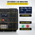 thumbnail image 4 of VEVOR Power Inverter 5000W Modified Sine Wave Inverter DC12V to AC120V Car Converter with USB Port LCD Display Remote Controller LED Indicator AC Outlets Inverter for Car RV Truck Boat Travel Camping, 4 of 9