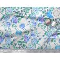 thumbnail image 2 of Soimoi Polyester Crepe Fabric Leaves & Rose Flower Printed Fabric 1 Yard 52 Inch Wide, 2 of 3