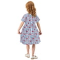 thumbnail image 6 of joogoo Cherry Bows Checkered Girls' Short Sleeve Dress Kids Dresses 7-8T, 6 of 8