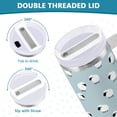 thumbnail image 3 of Yayeee 30oz Stainless Steel Tumbler with Straw and Handle Double-Wall Insulated Travel Water Bottle, Cartoon Sheep Pattern, 3 of 8