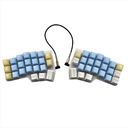 Corne V4 Split Ergonomic Mechanical Keyboard, 42-Key Hot Swappable RGB QMK/VIA RGB with Soft Keycaps for Gaming