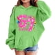 thumbnail image 2 of 67 Niños con capucha Niñas 6 7 Meme Sudadera cómoda manga larga Suéteres divertidos 6 7 Número impreso Novedad manga larga con capucha Suéter de moda cómodo once once hoodie (verde,4-5 años), 2 of 4