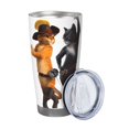 thumbnail image 2 of Vaso de 20 oz de El Gato con Botas, taza de viaje de café con aislamiento al vacío de acero inoxidable, taza de café, taza de viaje con tapa, taza térmica para exteriores, 2 of 8