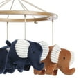thumbnail image 3 of Lambs & Ivy Playful Elephant Blue/White Musical Baby Crib Mobile Soother Toy, 3 of 7