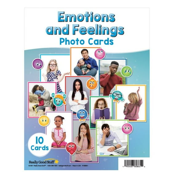 Really Good Stuff Emotions and Feelings Photo Cards-Set of 10
