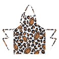 thumbnail image 2 of Brown Footballs with Leopard Spots Pattern Apron-Garden Aprons for Women with Pockets-Cotton Linen Waterproof Kitchen Cooking Gardening Aprons Adjustable for Kitchen,Cooking,BBQ and Salon 33x27 Inch, 2 of 7