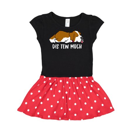 

Inktastic Napping Dis Tew Much St. Bernard Gift Toddler Girl Dress
