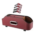 thumbnail image 4 of Auto seat Back Organizer Tissue Holder Phone Holder Storage with Hooks Hanger Travel Accessories PU Leather Multifunctional 2 Cup Holder Red, 4 of 7