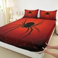 thumbnail image 3 of Manfei Black Spider Full Size Sheets,Lids Halloween Theme Bed Sheets,Spider Webs Sheet Sets For Teens,Super Cozy Room Decor,4-Piece, 3 of 7