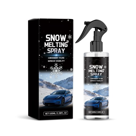 Kieccall 100ml Auto Glass Snow-Melt Spray - Ice-Proof De-Icer for Windshields & Mirrors, Ensures Clear Visibility