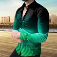 thumbnail image 1 of Kiplyki Wholesale Chemise Décontractée à Manches Longues pour Hommes, Dégradé, Coupe Ajustée, Imprimé Graphique Géométrique, 1 of 4