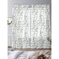 thumbnail image 3 of Green Grey Botanical Sheer Curtains 96 Inch Length 2 Panels for Living Room, Spring Floral Summer Farmhouse Voile Kitchen Curtain Set, Luxury Privacy Drapes Window Treatment for Bedroom, 3 of 7