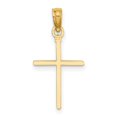 thumbnail image 4 of Auriga 14k Yellow Gold D/C and Polished Cross Charm for Women (Length - 16.4 mm, Width - 11 mm), 4 of 6