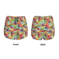 thumbnail image 3 of Pofeuu Colorful Fish 2 Print Women's Athletic Shorts Running Workout Shorts Tummy Control Quick Dry Gym Shorts with Pockets Double layer sports shorts-Small, 3 of 7