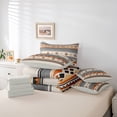 thumbnail image 6 of Homewish Gray Vintage Boho 7 Pieces Full Size Bedding Sets,Minimalist Geometric Full Size Bed in a Bag,Light Gray Reversible, 6 of 8