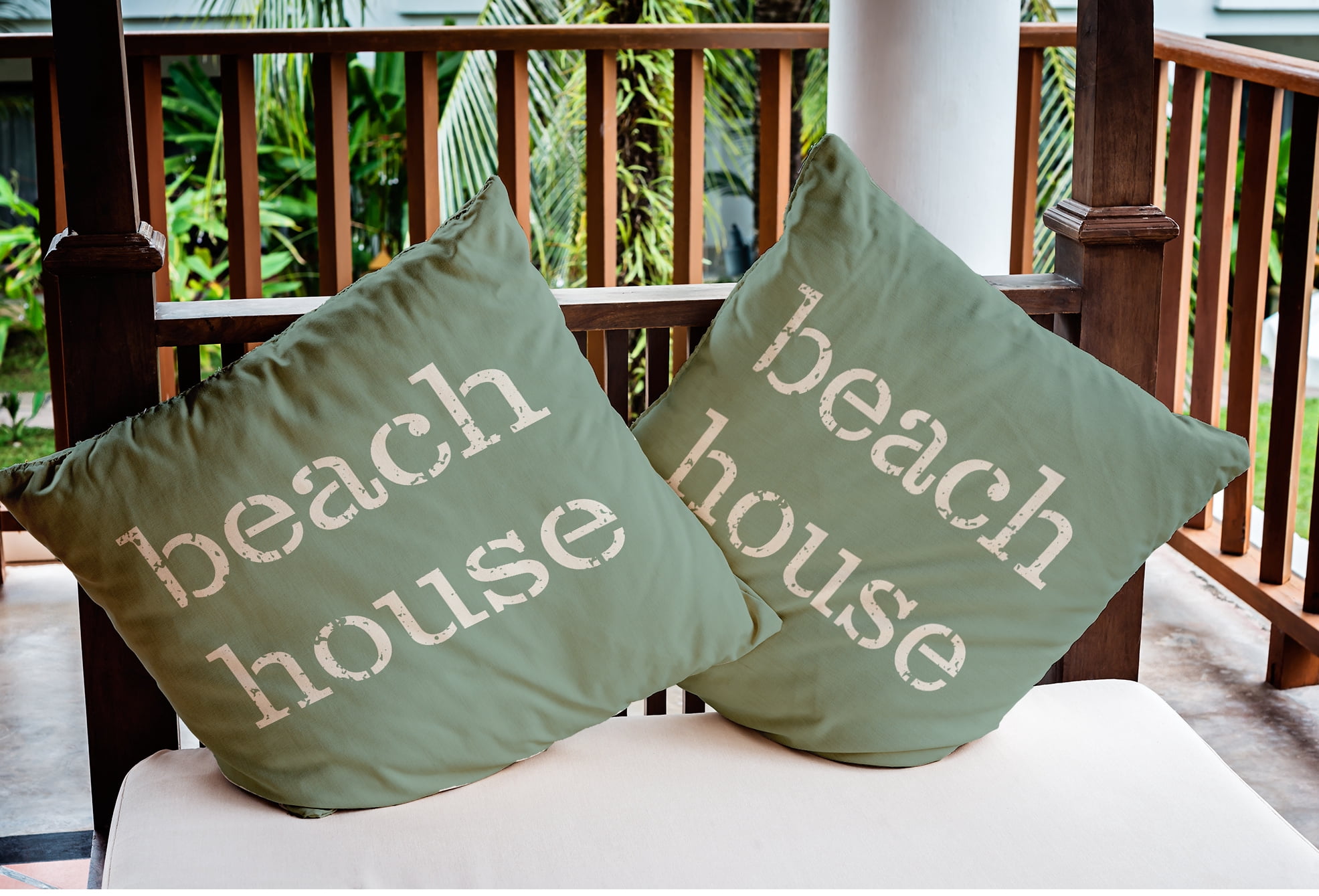 Simply Daisy 18" x 18" Beach House Nautical Indoor/Outdoor Throw Pillow