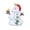 A002- Red, variant on Christmas Snowman Figurine Winter Tabletop Decoration with Little Bird Accents Holiday Indoor Home Mantel Decor 10 Inch Resin Snowman Statue for Seasonal Display