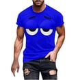 thumbnail image 2 of Yaoyar Men Funny Cartoon Face Print T-Shirts Short Sleeve Casual Novelty Tees Shirts for Streetwear Party, 2 of 5