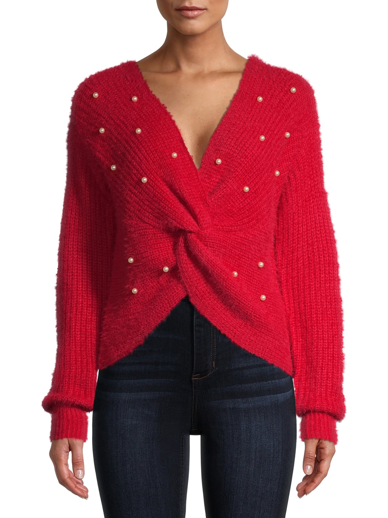 walmart red sweater